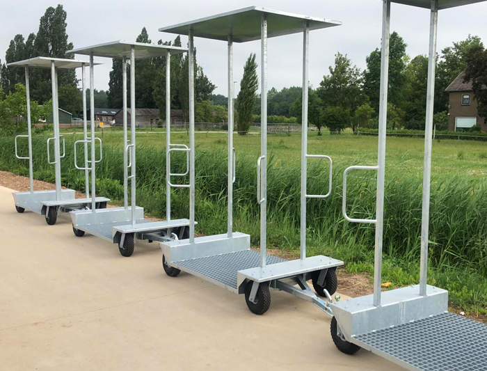 Transport trolleys for flowers